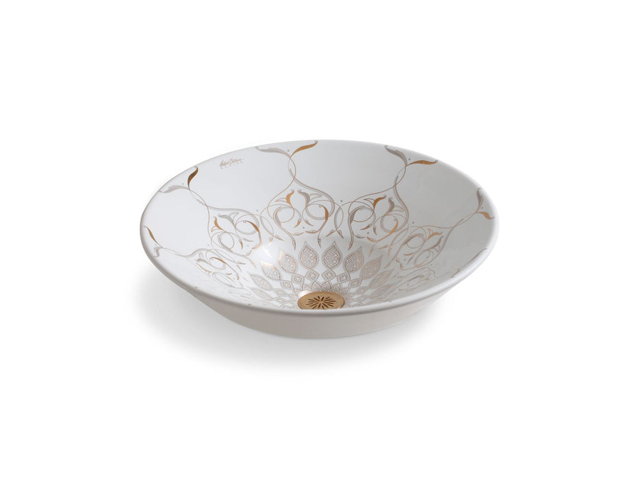 KOHLER K-14223-SR2 Caravan Persia Conical Bell 16-1/4" round vessel bathroom sink, no overflow