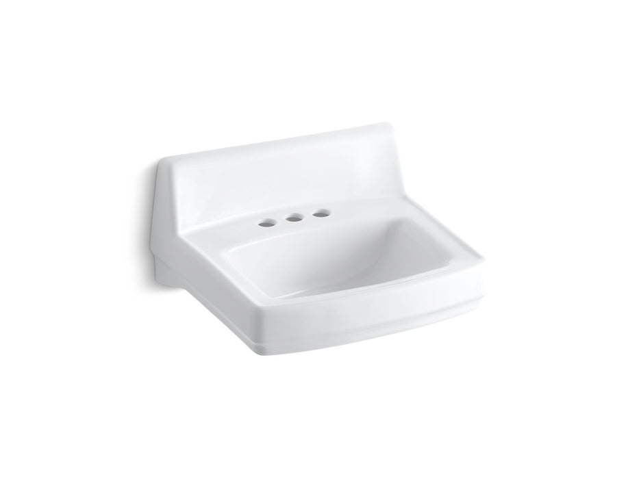 KOHLER K-2032 Greenwich 20-3/4" x 18-1/4" wall-mount/concealed arm carrier bathroom sink with 4" centerset faucet holes