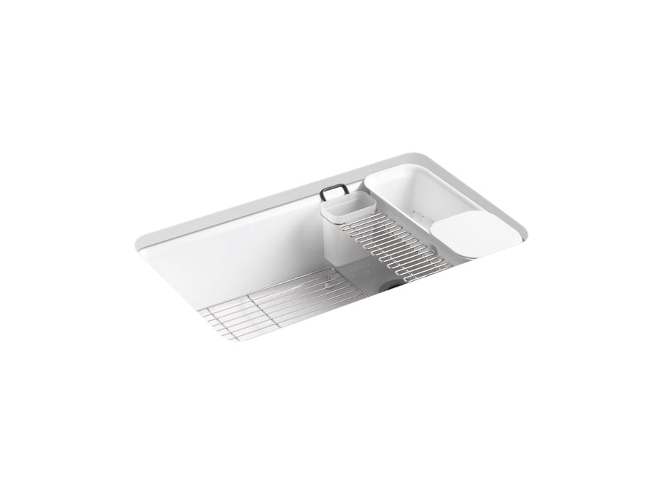 KOHLER K-5871-5UA3 Riverby 33" undermount single-bowl workstation kitchen sink