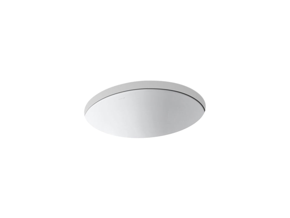KOHLER K-2205 Caxton 19-1/4" oval undermount bathroom sink, no overflow