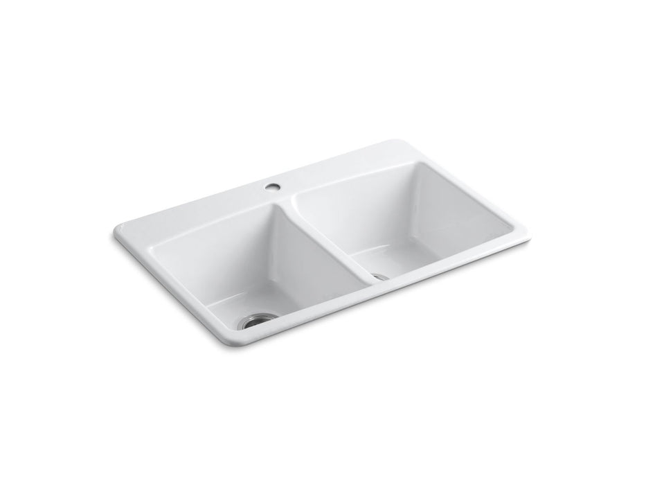 KOHLER K-5846-1 Brookfield 33" top-mount double-bowl kitchen sink