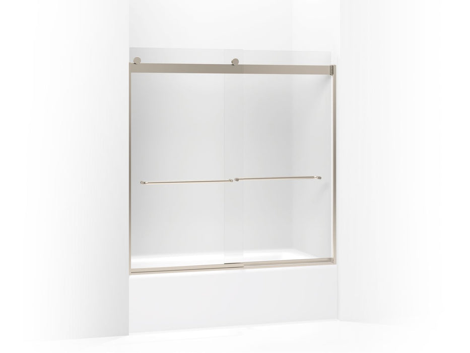 KOHLER K-706006-D3 Levity Sliding bath door, 59-3/4" H x 56-5/8 - 59-5/8" W, with 1/4" thick Frosted glass