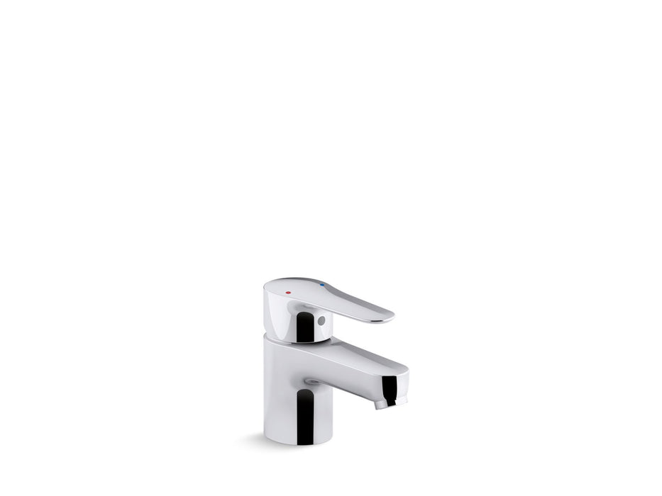 KOHLER K-97282-4 July Centerset commercial lavatory faucet with pop-up drain, ground joints, 1.5 gpm spray and 5" lever handle