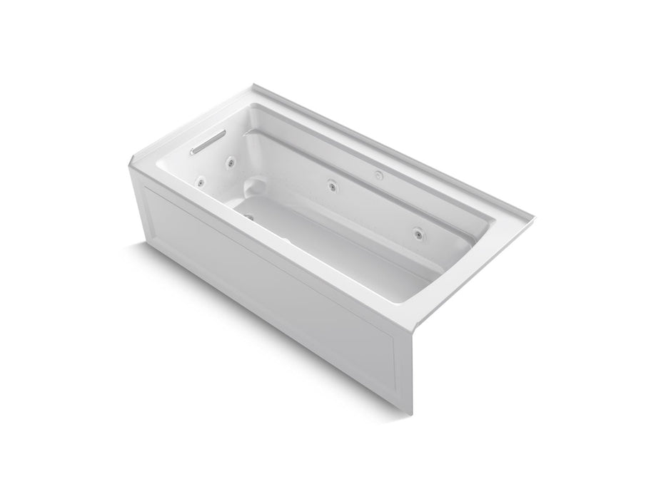 KOHLER K-1949-XGHLA Archer 66" x 32" alcove Heated BubbleMassage air bath and whirlpool, left drain