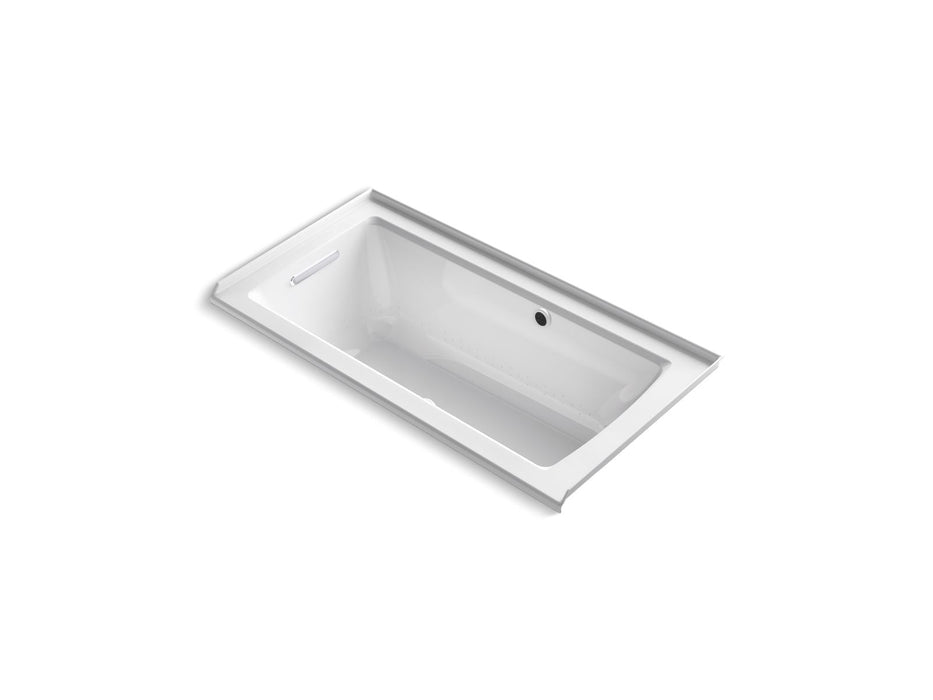 KOHLER K-1947-GHLW Archer 60" x 30" alcove Heated BubbleMassage air bath with Bask heated surface, left drain