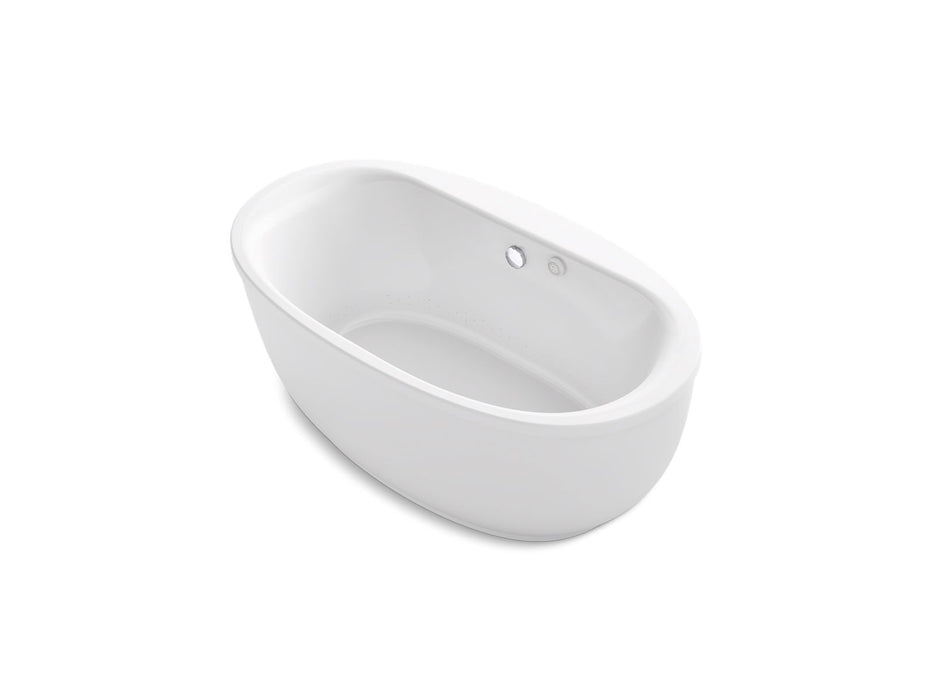 KOHLER K-1967-GH Sunstruck 65-1/2" x 35-1/2" oval freestanding Heated BubbleMassage air bath with fluted shroud