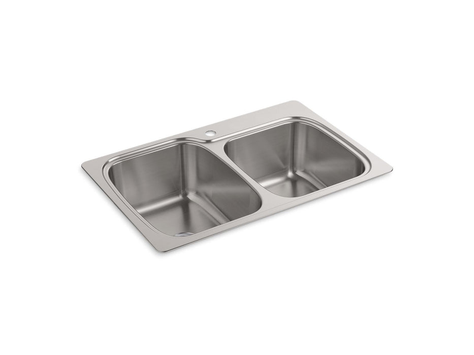 KOHLER K-75791-1 Verse 33" top-/undermount double-bowl kitchen sink