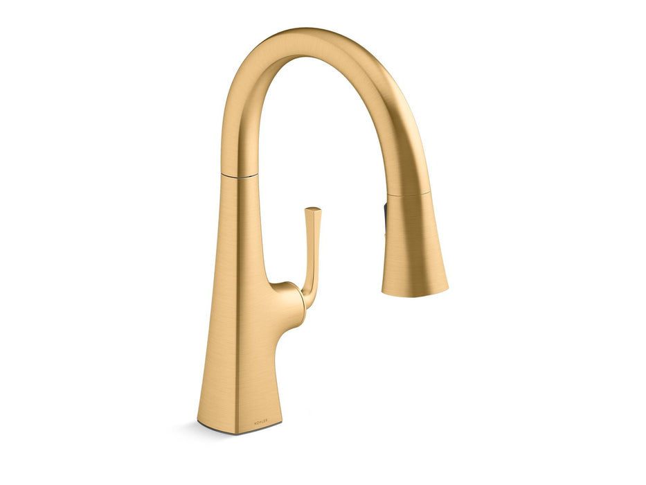 KOHLER K-22063 Graze Pull-down kitchen sink faucet with three-function sprayhead