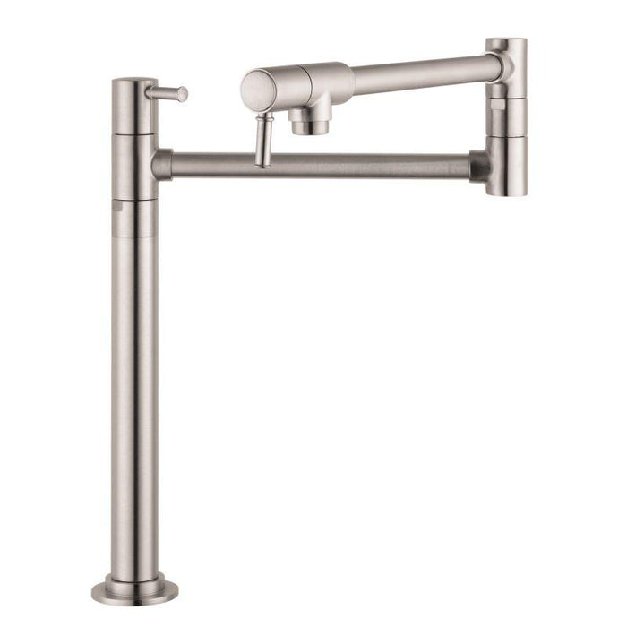 hansgrohe 04219800 Talis C Deck Mounted Double-Jointed Pot Filler in Steel Optic