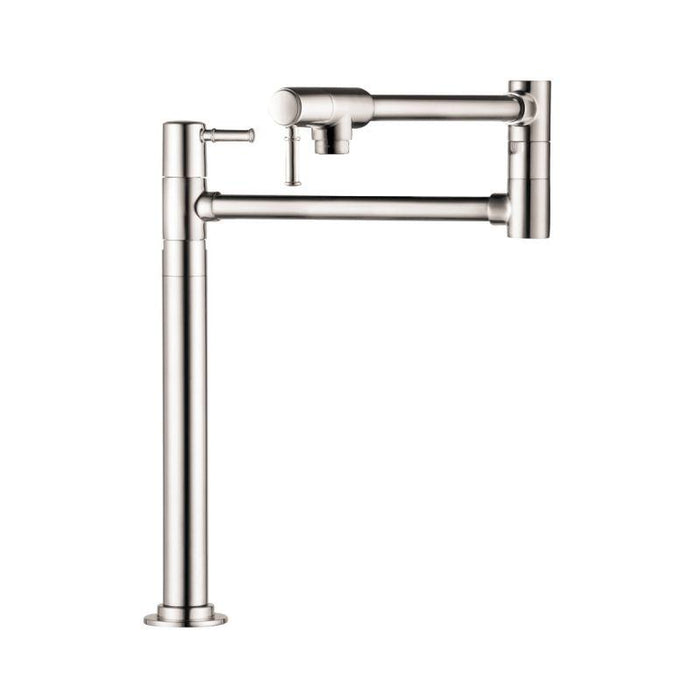 hansgrohe 04219830 Talis C Deck Mounted Double-Jointed Pot Filler in Polished Nickel