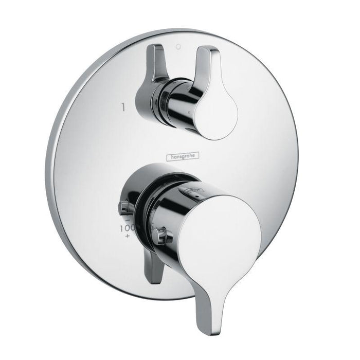 hansgrohe 04353000 S/E Thermostatic Valve Trim with Integrated Diverter and Volume Controls - Less Valve in Chrome