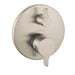 hansgrohe 04353820 S/E Thermostatic Valve Trim with Integrated Diverter and Volume Controls - Less Valve in Brushed Nickel