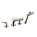 hansgrohe 04366820 Focus Widespread Roman Tub Filler Faucet with Hand Shower in Brushed Nickel