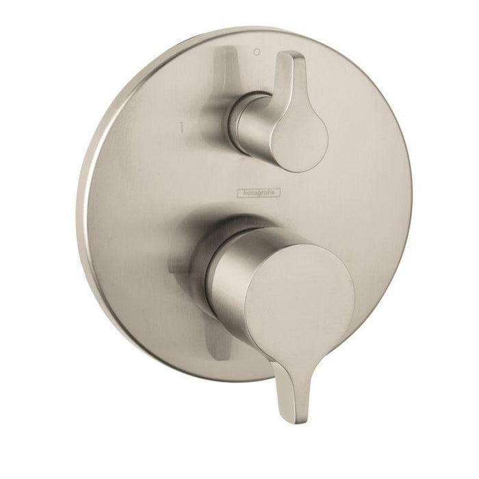 hansgrohe 04448820 S/E Pressure Balanced Valve Trim with Integrated Diverter - Less Valve in Brushed Nickel