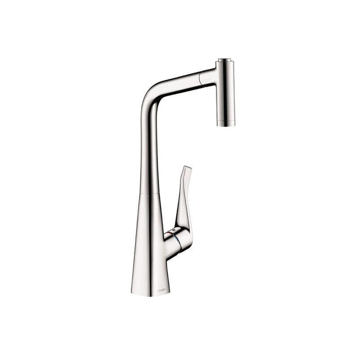 hansgrohe 04508000 Metris 2 Spray Prep Pull-Out Kitchen Faucet with Magnetic Docking & Locking Spray Diverter in Chrome