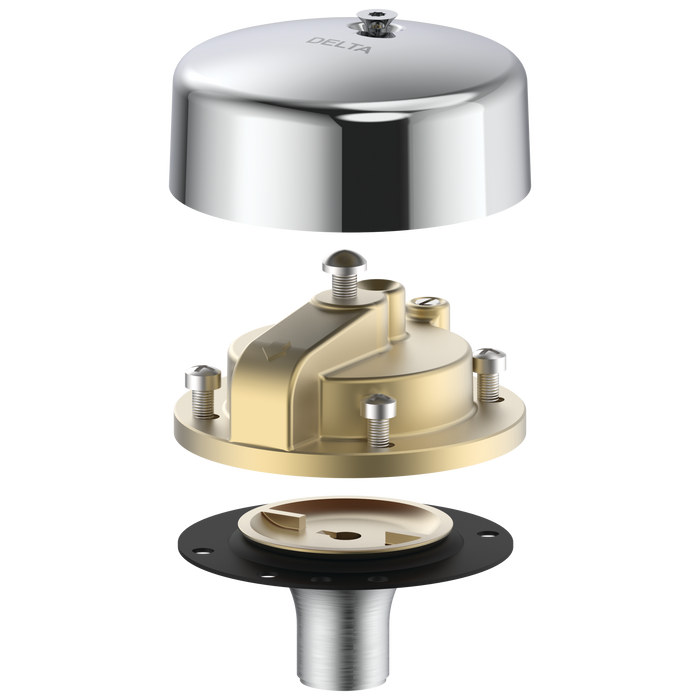 Commercial Instit Parts 061213A WC Retrofit Complete (inc. Cover, Cap, Diaphragm Guide & Pin) - Chrome