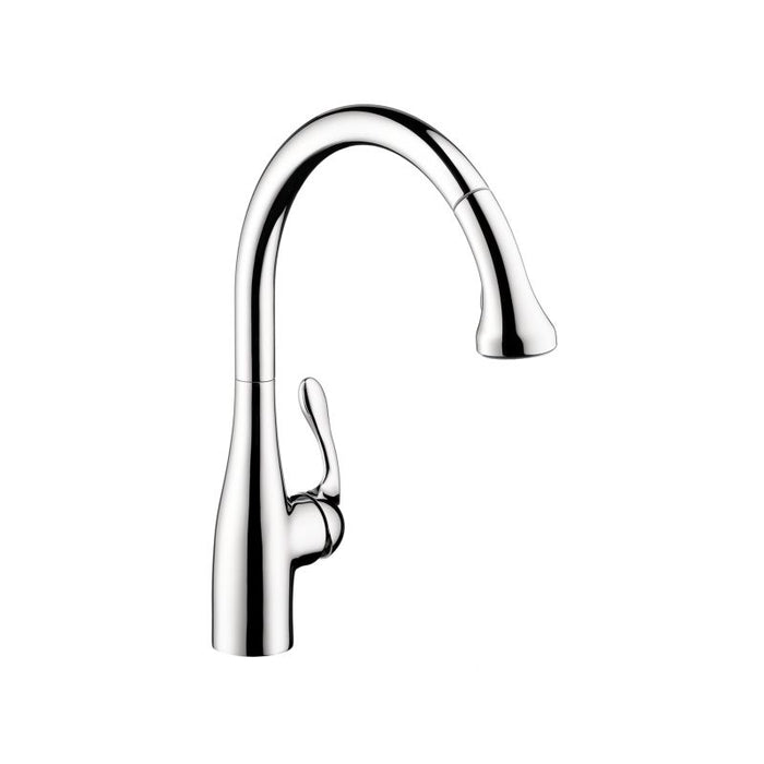 hansgrohe 06460000 Allegro E Single Handle Deck Mounted 2-Spray Pull-Down Kitchen Faucet in Chrome