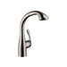 hansgrohe 06461860 Allegro E Single Handle Deck Mounted 2-Spray Semi-Arc Pull-Out Kitchen Faucet in Steel Optic
