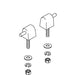 KOHLER K-1035010 Check Hinge Toilet Seat Hinge Pack