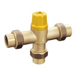 Moen 104451 Mixing Tee with 1/2" FIP or 3/8" Compression Fittings in Chrome