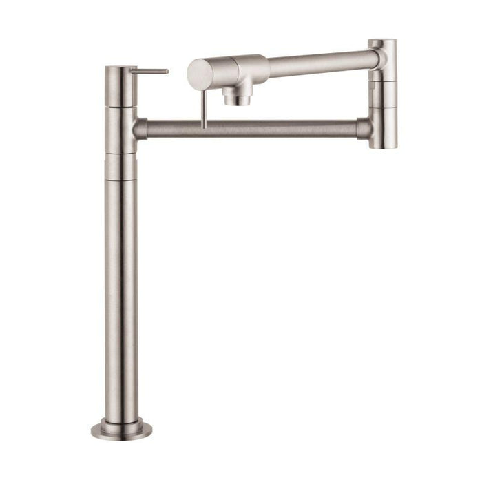 AXOR 10860801 Starck Deck Mounted Double-Jointed Pot Filler in Steel Optic