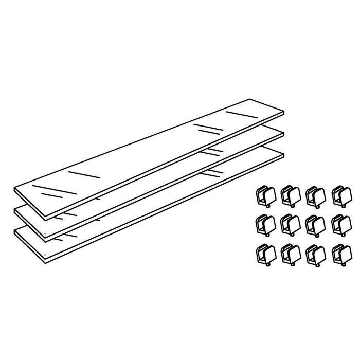 KOHLER K-1215251-F Verdera, Glass Shelf Kit, 40" Center