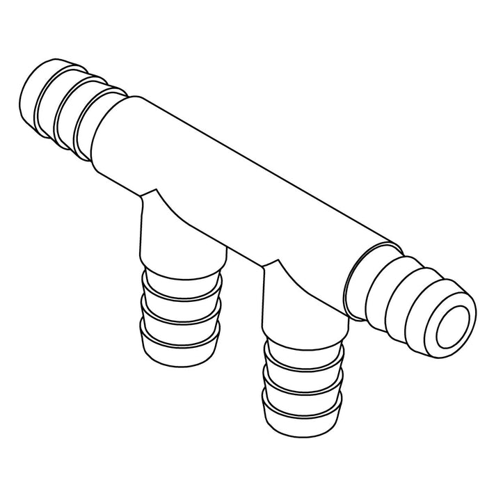KOHLER K-1285011 4 Way 3/8" Barbed Union Tee