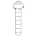 KOHLER K-1353858 Screw, 8-32 X 1.00 Sems, Round