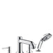 hansgrohe 14314001 Talis C Roman Tub Filler Faucet with Diverter Metal Lever Handles and 2.0 GPM Multi Function Hand Shower Less Valve in Chrome