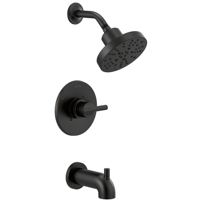 Delta Nicoli 144749 Monitor 14 Series H2Okinetic Tub and Shower - Matte Black