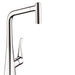 hansgrohe 14820001 Metris High-Arc Pull-Out Kitchen Faucet with Magnetic Docking Spray Head and Locking Diverter in Chrome