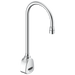 Delta Commercial 1500T Series: Hardwire Electronic Wall Mount Basin Faucet with Gooseneck Spout
