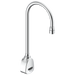 Delta Commercial 1500T Series: Hardwire Electronic Wall Mount Basin Faucet with Gooseneck Spout