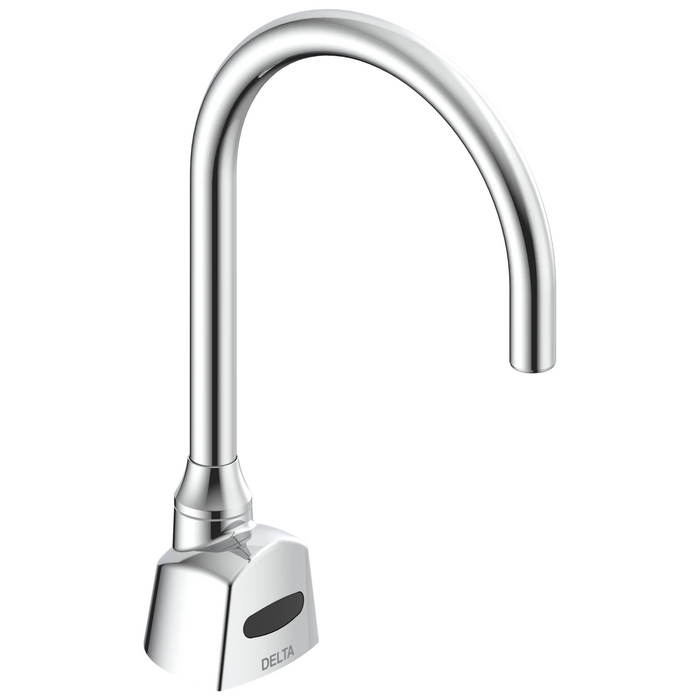 Commercial 1500T Series 1501TF3380 Deckmount Electronic SE Gooseneck Fct, BT, 0.5gpm, R35 spout - Chrome