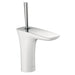 hansgrohe 15074401 Pura Vida 1.2 GPM Single Hole Bathroom Faucet with Eco Right Quick Clean in Chrome/White