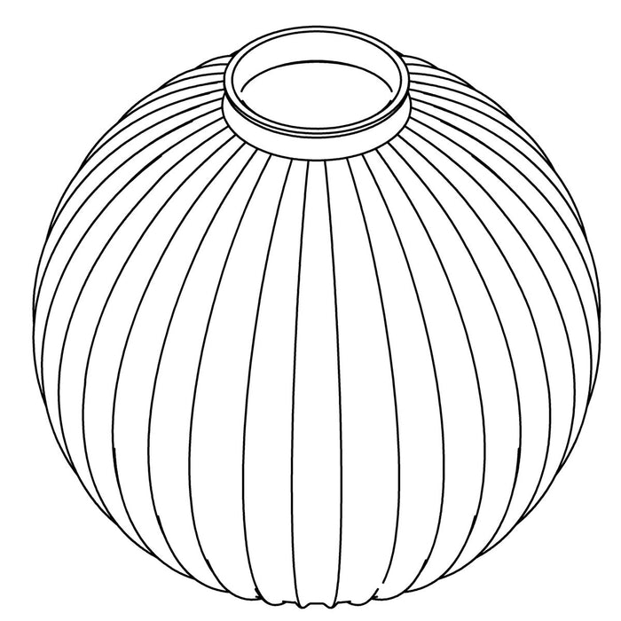 KOHLER K-1549024 Glass Shade, Clear Ribbed