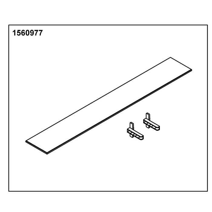KOHLER K-1560977 Glass Shelf 35" (1 Shelf 2 Holders)