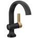 Delta Albion 15855LF Single Handle Bathroom Faucet - Matte Black / Champagne Bronze