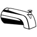 Moen 15856 Vandal Resistant Diverter Tub Spout with Slip Fit Connection in Chrome