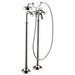AXOR 16547831 Montreux Roman Tub Filler Faucet Free Standing with Diverter 50" Techniflex Hose and 2.5 GPM Single Function Hand Shower Less Valve in Polished Nickel