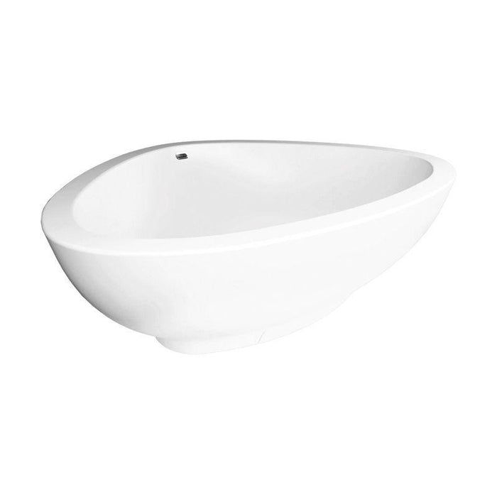 AXOR 18950000 White Massaud Soaking Bath Tub Free Standing with Drain and Overflow