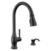 Delta Hazelwood: Single Handle Pull-Down Kitchen Faucet with Soap Dispenser and ShieldSpray Technology