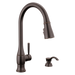 Delta Hazelwood: Single Handle Pull-Down Kitchen Faucet with Soap Dispenser and ShieldSpray Technology