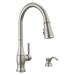Delta Hazelwood: Single Handle Pull-Down Kitchen Faucet with Soap Dispenser and ShieldSpray Technology