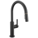 Delta Nicoli 19867LF Single Handle Pull-Down Kitchen Faucet - Matte Black / Champagne Bronze