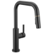 Delta Nicoli 19868LF Single Handle Pull-Down Kitchen Faucet - Matte Black / Champagne Bronze