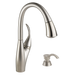 Delta Berkley: Single Handle Pull-down Kitchen Faucet with MagnaTite and Soap Dispenser