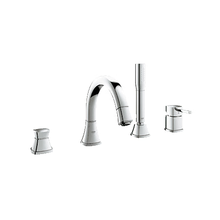 Grohe 19936000 Grandera 10 Inch Four Hole Widespread/Deck Mounted Roman Tub Filler with Handshower