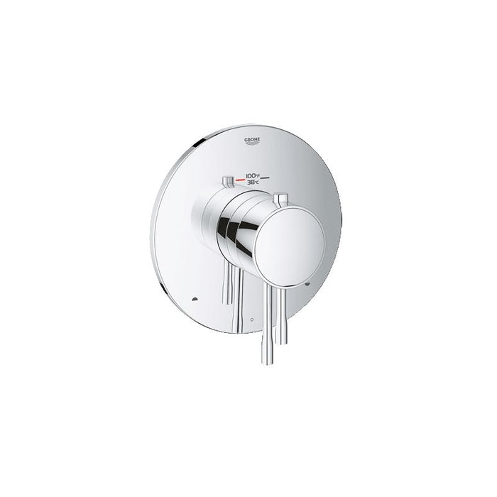 Grohe 19988 Essence Thermostatic Valve Trim with Integrated Volume Control, 2-Way Diverter, and Turbo Stat Technology - Less Valve