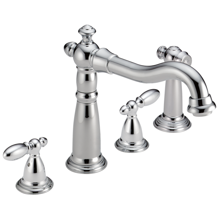 Delta 2256-DST Victorian Two Handle Widespread Kitchen Faucet with Spray